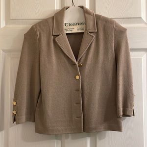 St. John size 0. 3 piece women’s suit. Jacket, too and skirt